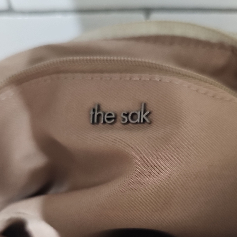 The Sak Crochet Shoulder Bag in Cream and Brown - Picture 2 of 5